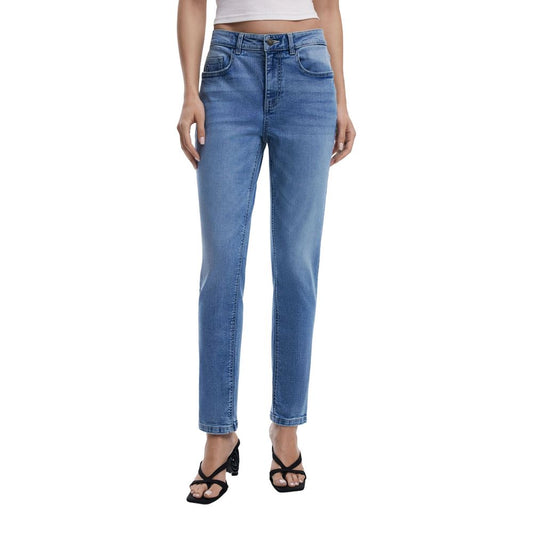 Desigual Light Blue Cotton Skinny Jean