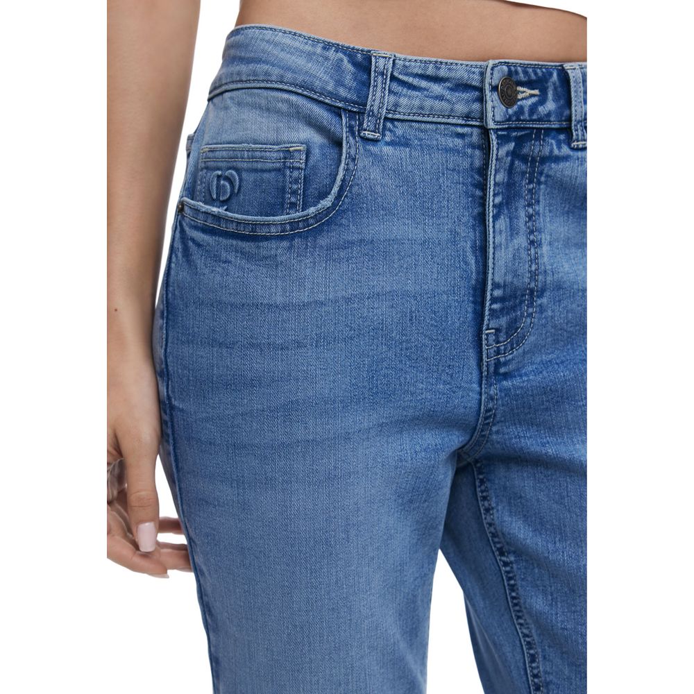 Desigual Light Blue Cotton Skinny Jean