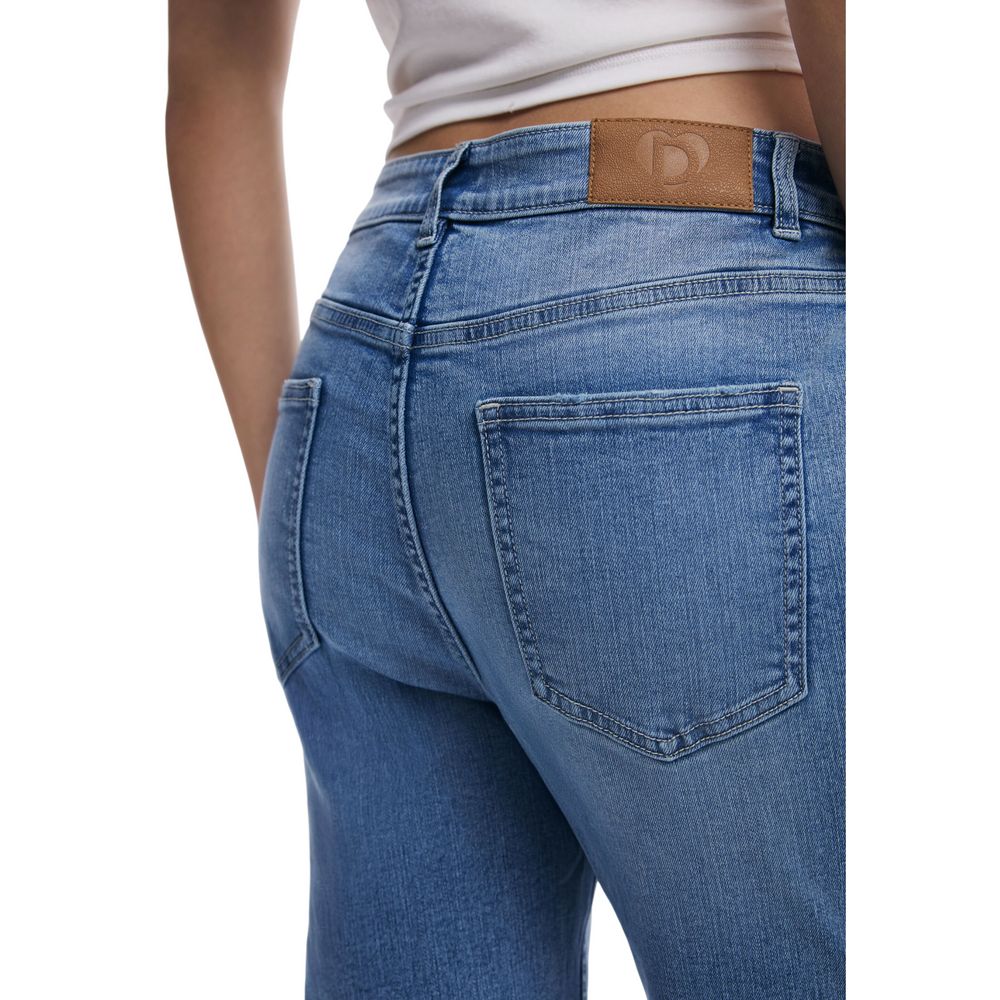 Desigual Light Blue Cotton Skinny Jean