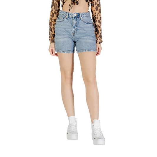 ICHI Light Blue Cotton Short