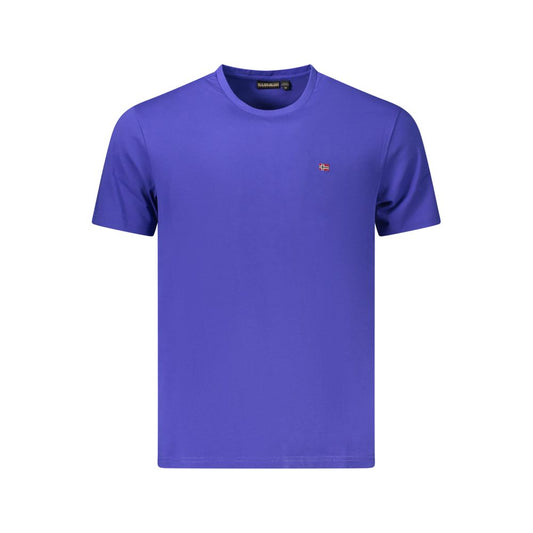Napapijri Blue Cotton Men T-Shirt