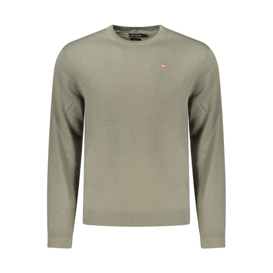Napapijri Green Wool Men Sweater