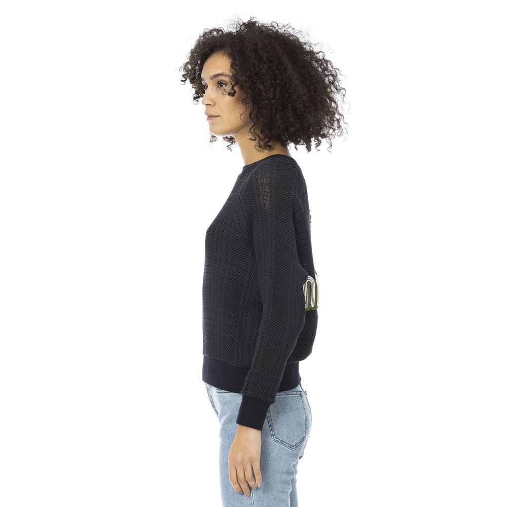 Mr&Mrs Italy Blue Cotton Sweatshirt