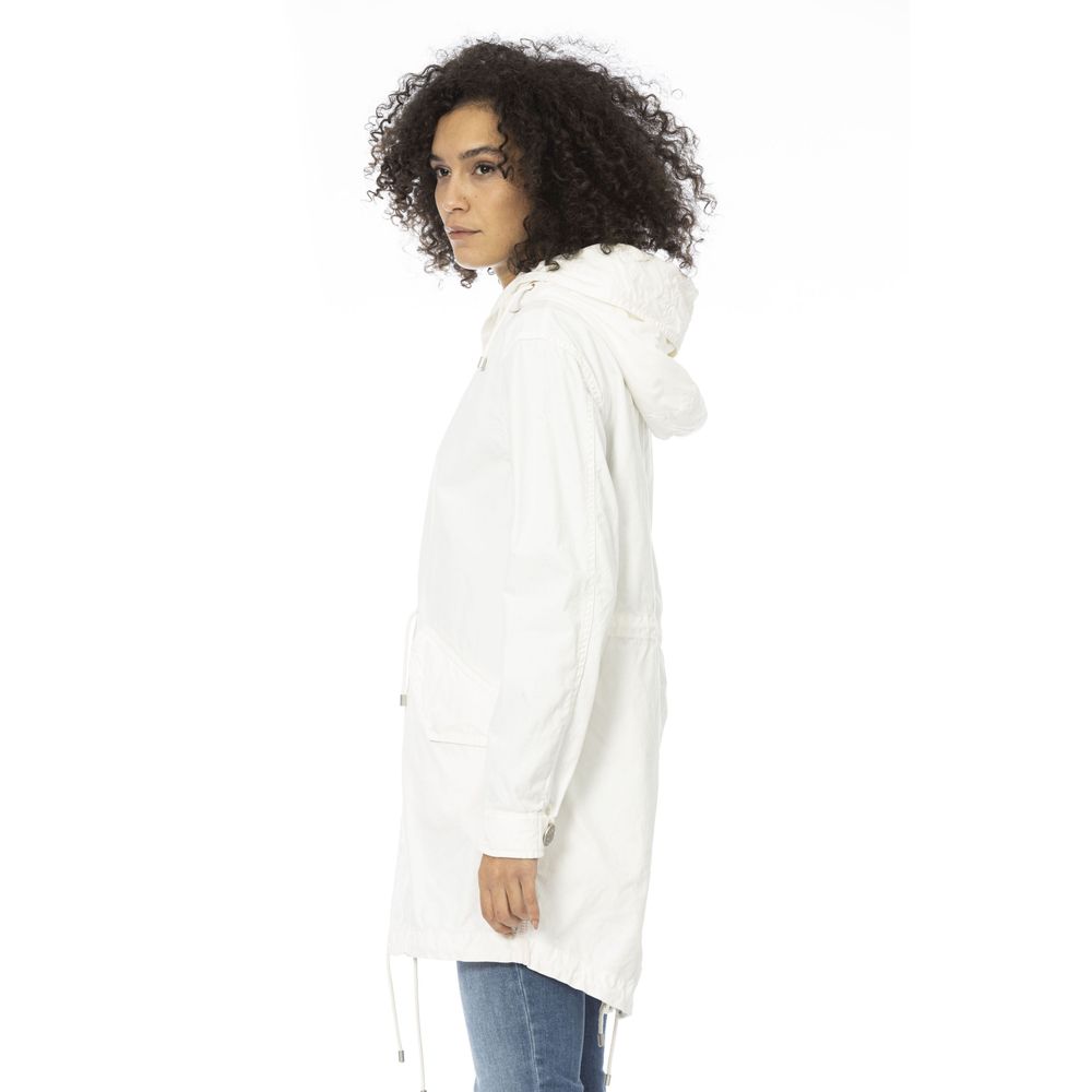 Mr&Mrs Italy White Cotton Jackets & Coat