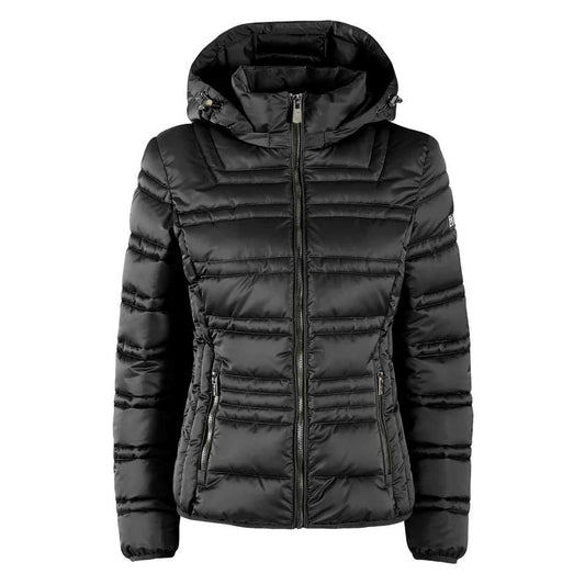 Yes Zee Black Polyester Jackets & Coat