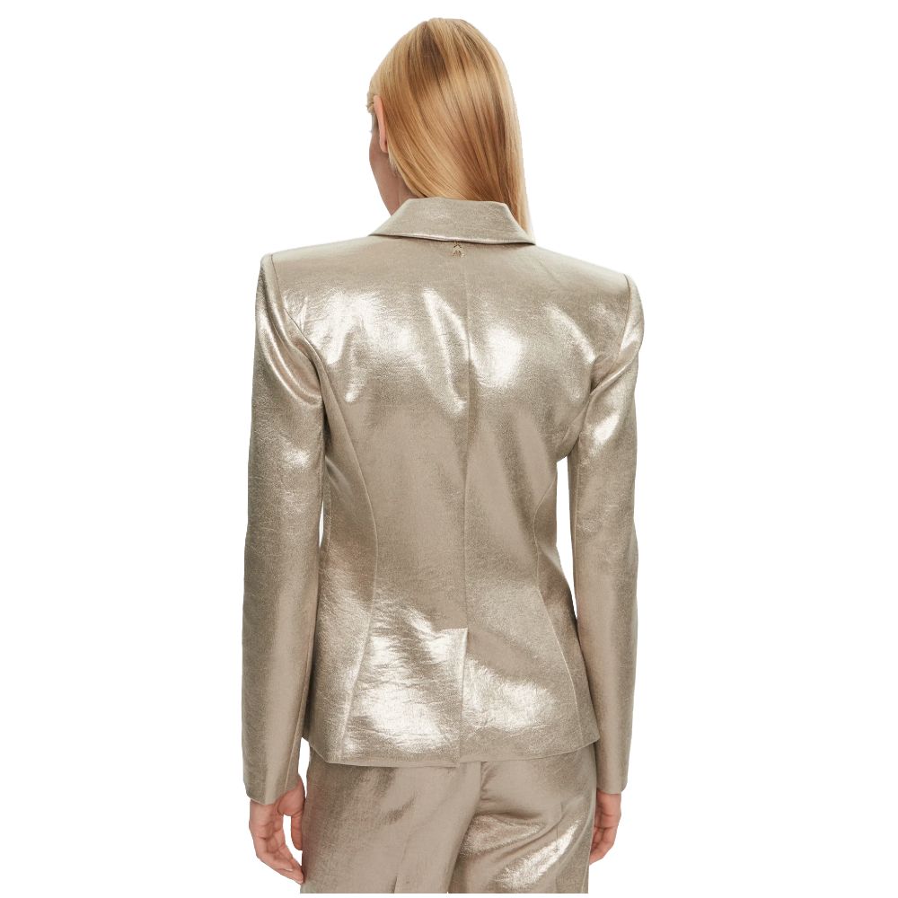 Patrizia Pepe Yellow Polyester Blazer