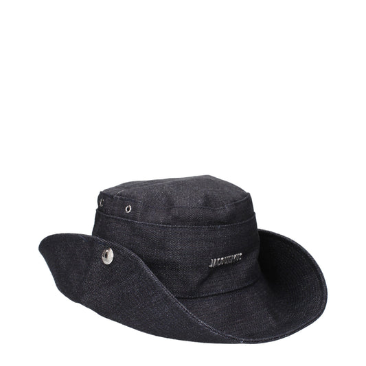 Jacquemus Blue Cotton Sunhats