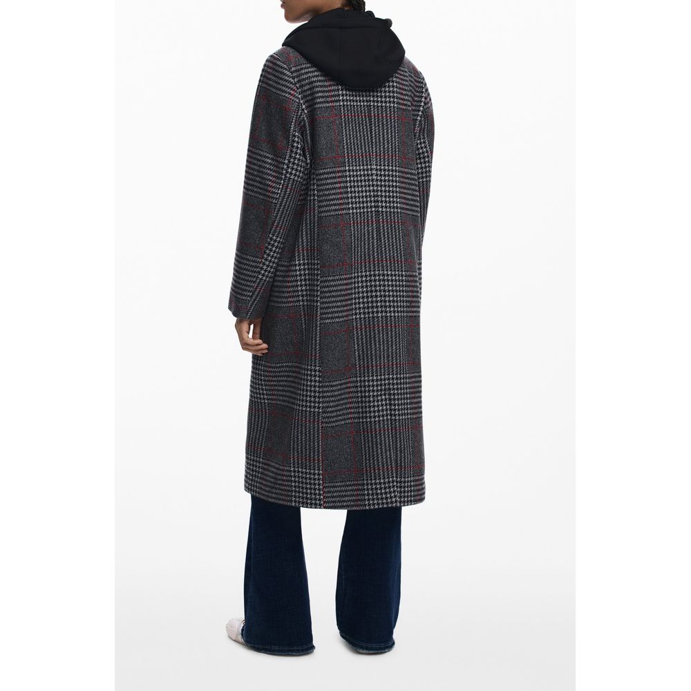 Desigual Gray Wool Women Coat