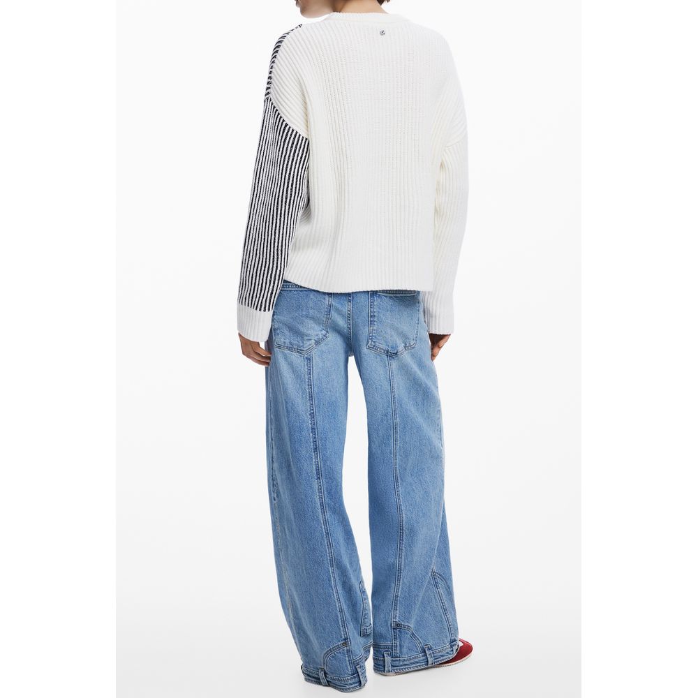Desigual White Cotton Women Sweater