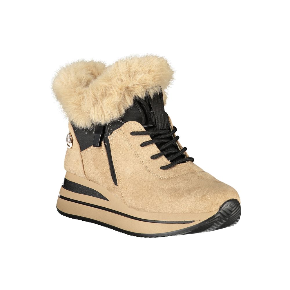Laura Biagiotti Beige Polyester Women Sneaker