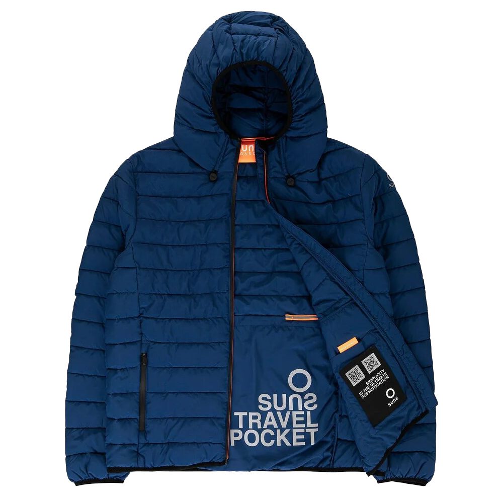 Suns Blue Polyester Jackets & Coat
