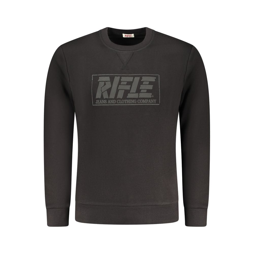 Rifle Black Cotton Men Sweater