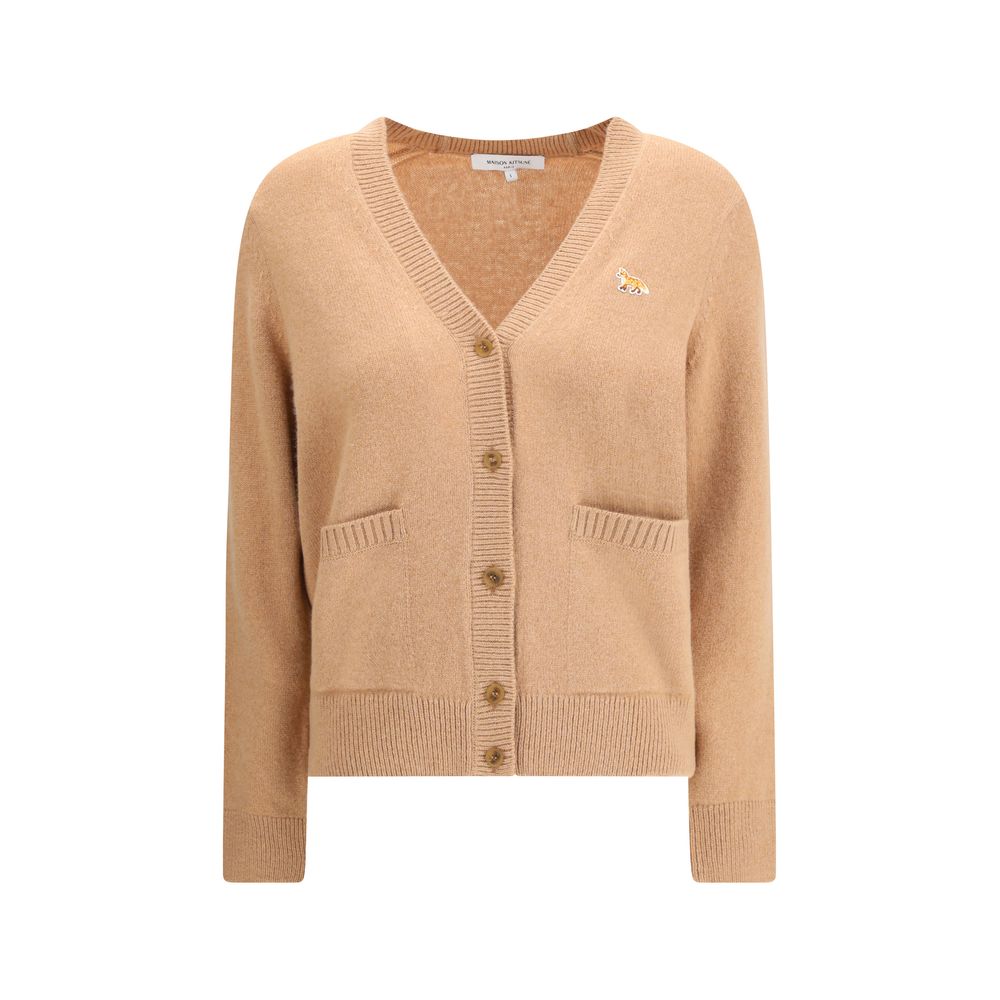 Maison Kitsuné Brown Wool Cardigan