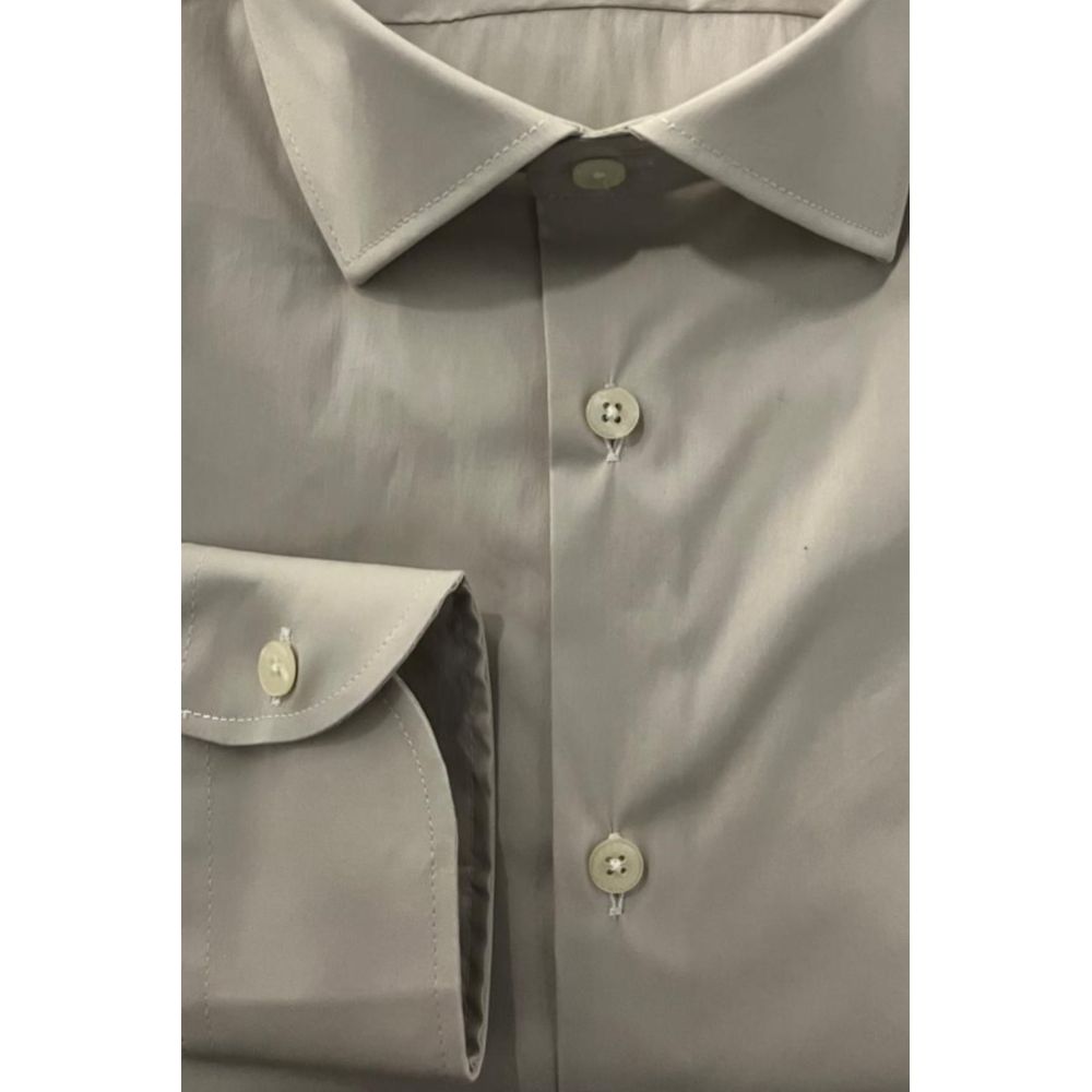 Baldinini Trend Beige Cotton Men Shirt