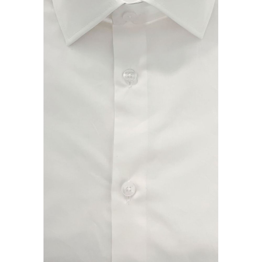 Baldinini Trend White Cotton Men Shirt