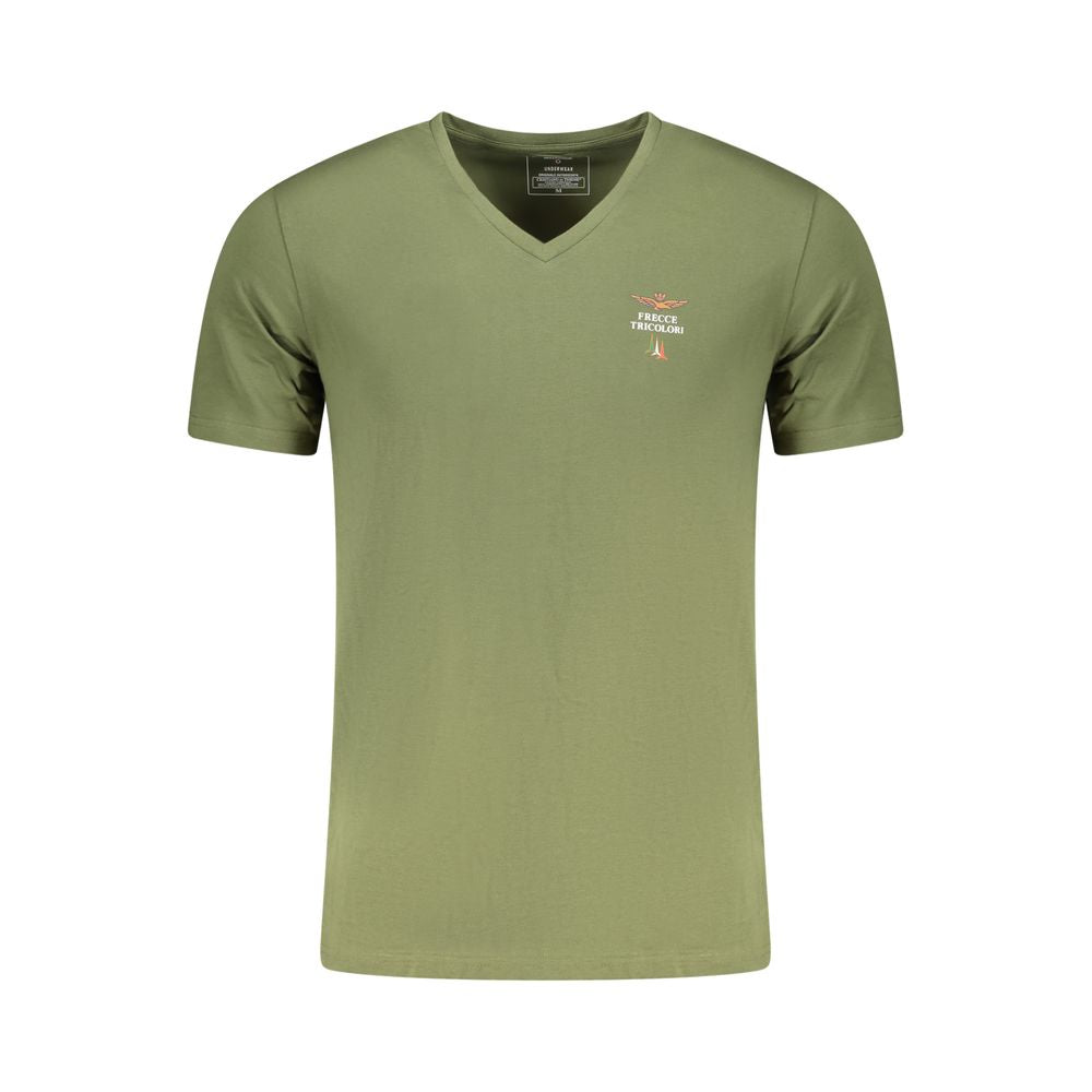 Aeronautica Militare Green Cotton Men Underwear Shirt