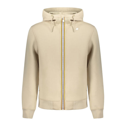 K-WAY Beige Polyester Men Sweater with Hood