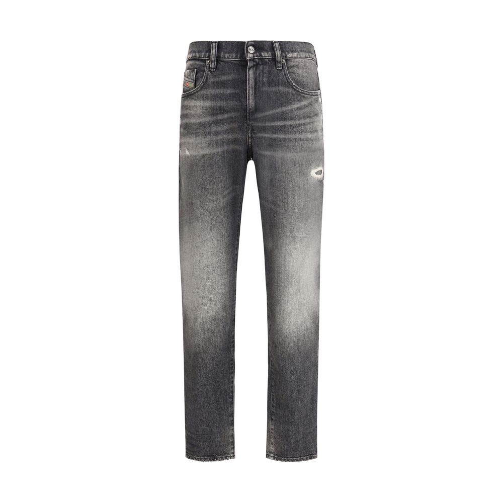 Diesel Gray Cotton Relaxed Fit Jeans