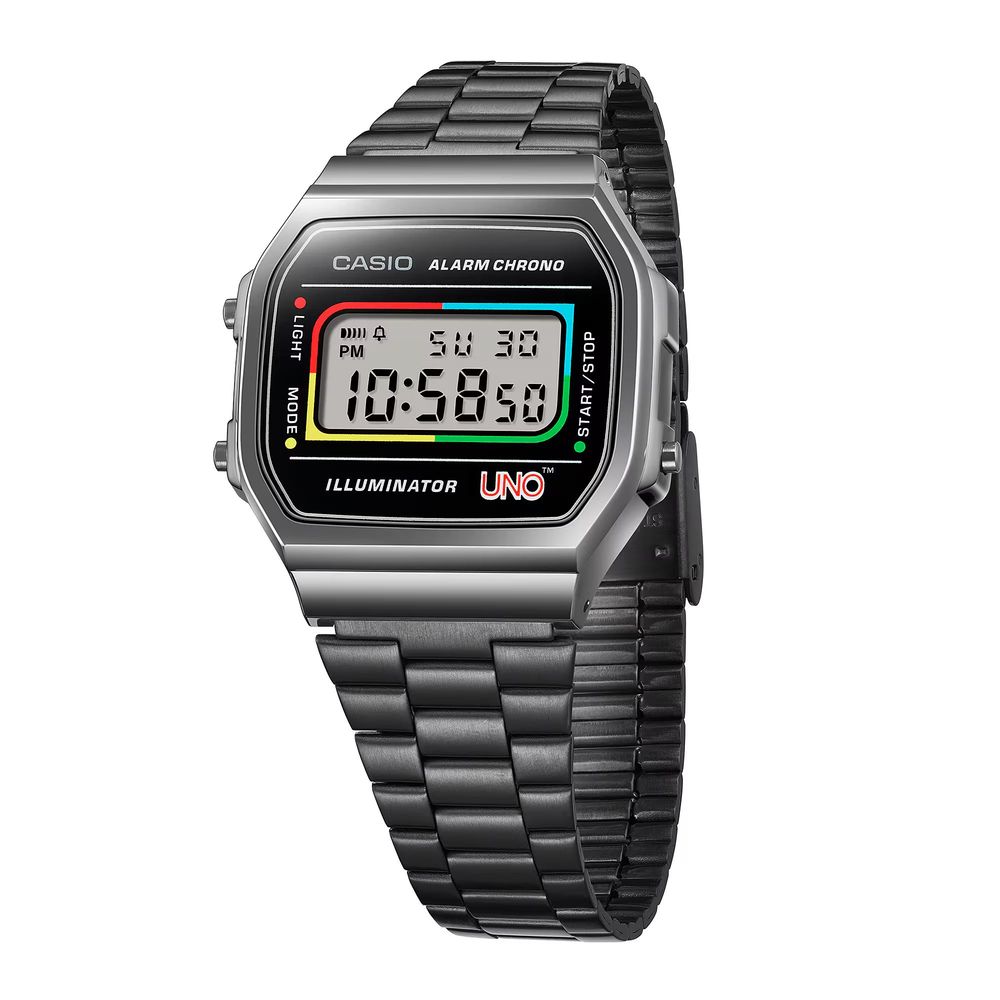 Casio Black Stainless Steel Digital Watch