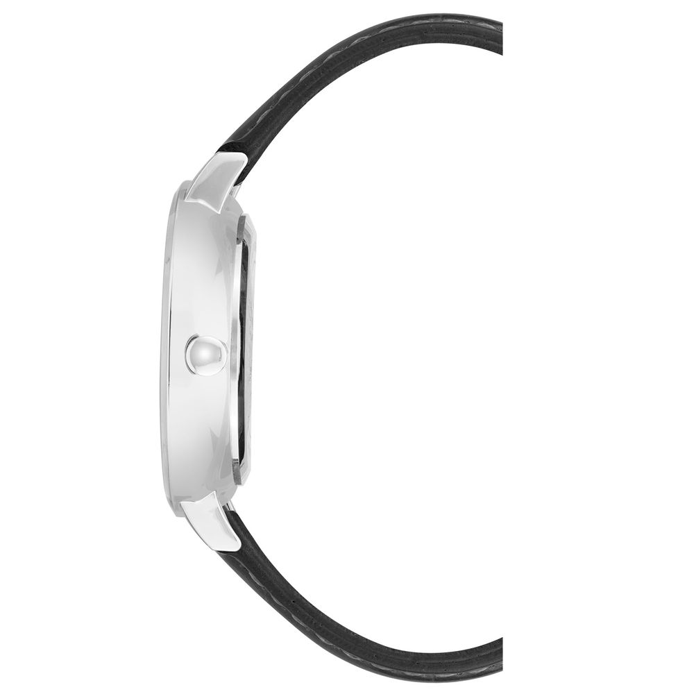 Nine West Black Leather Dress Watch