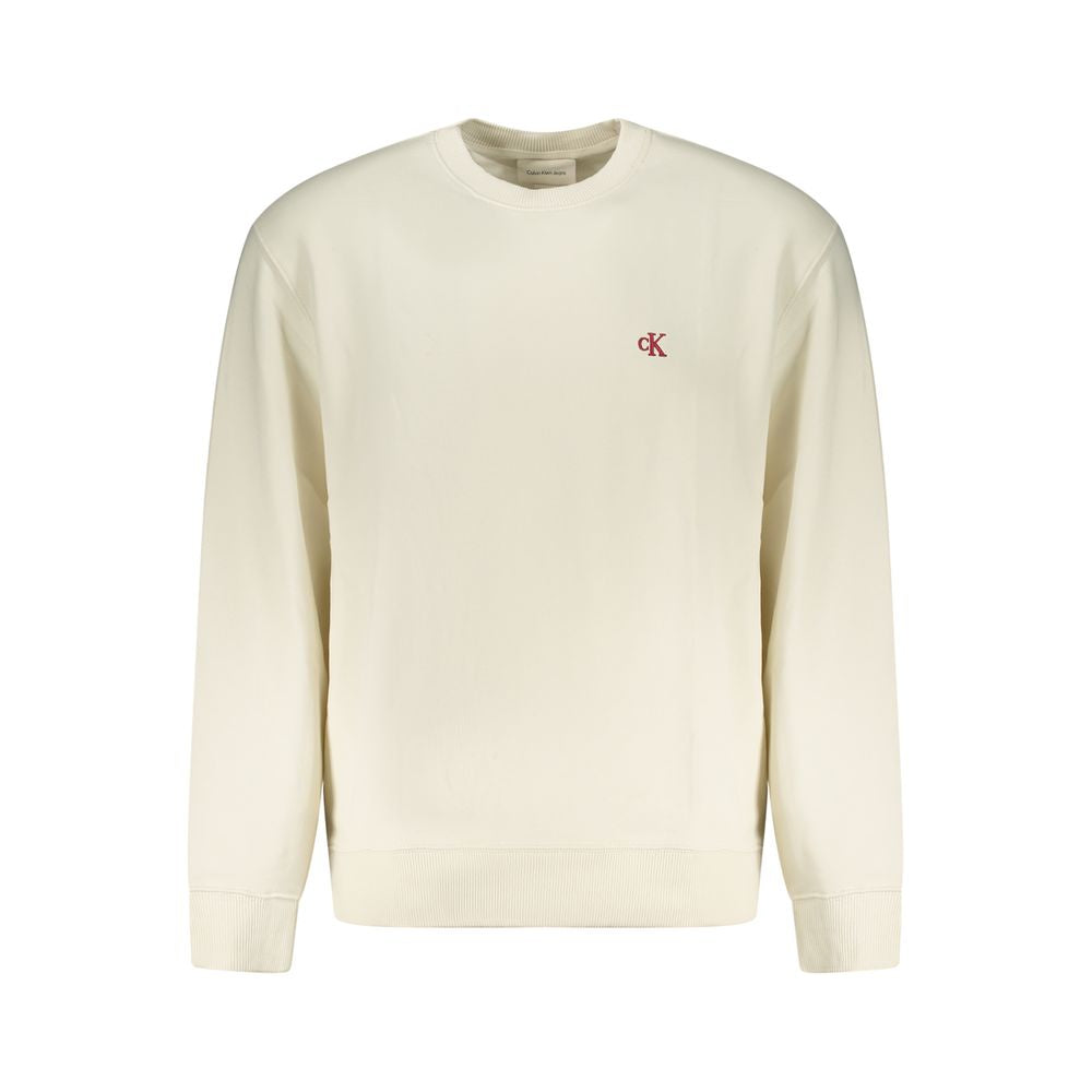 Calvin Klein White Cotton Men Sweater