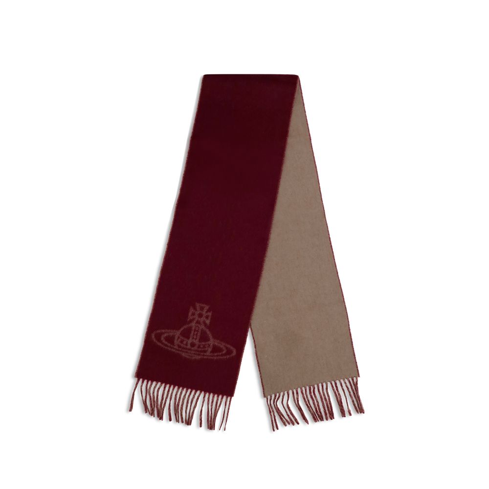 Vivienne Westwood Brown Wool Scarf