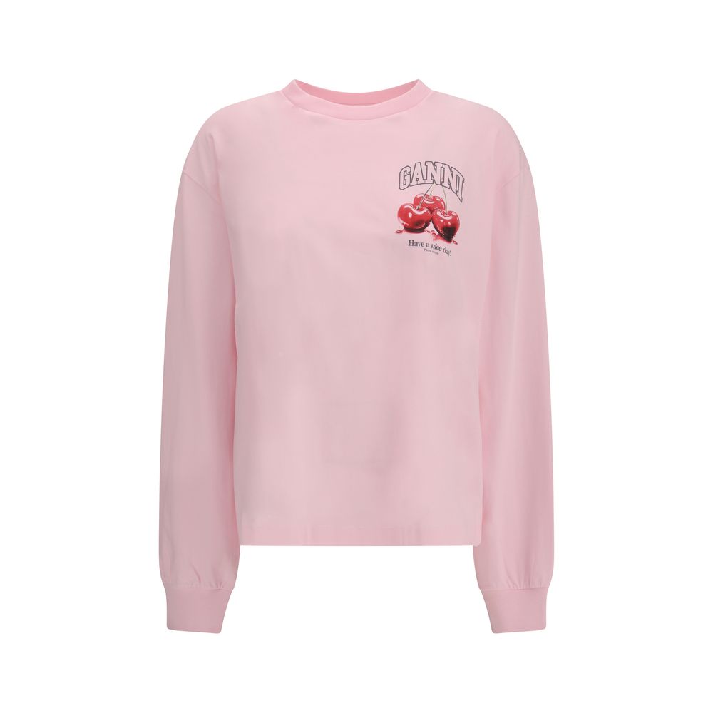 Večbarvna bombažna majica z dolgimi rokavi