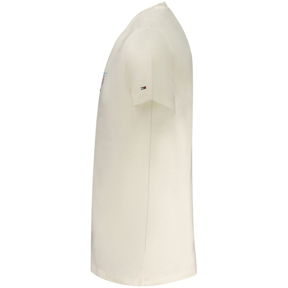 Moška majica Tommy Hilfiger Bianco Cotton
