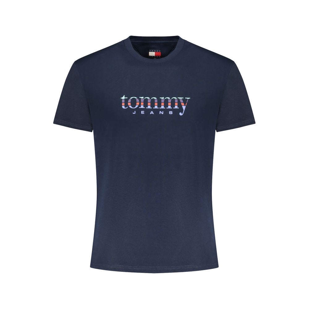 Moška bombažna majica Tommy Hilfiger modre barve