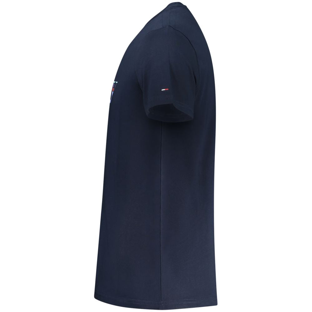 Moška bombažna majica Tommy Hilfiger modre barve