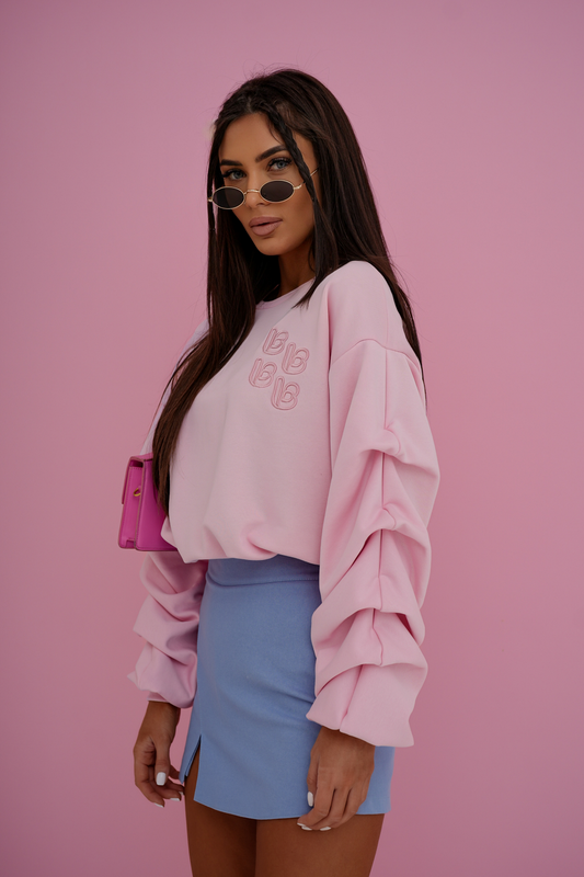 REMY etro majica z dolgimi rokavi - Svetlo roza