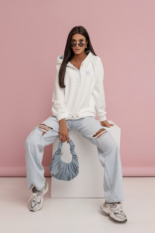 LOOM flis majica - Ecru